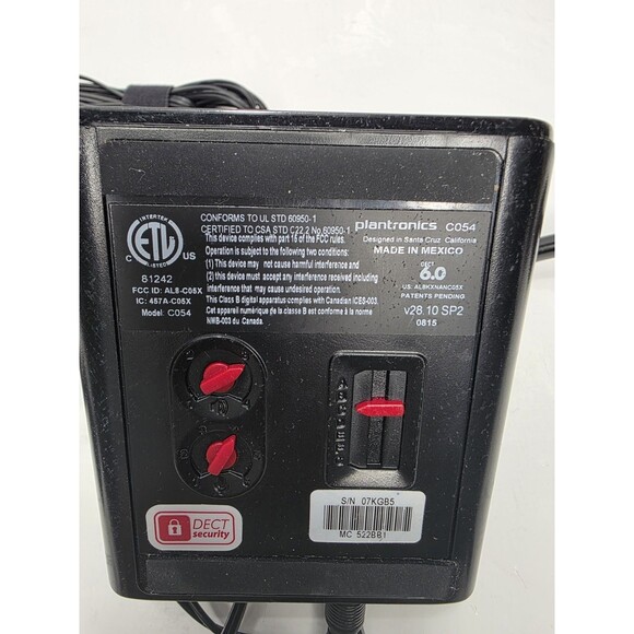 Plantronics CO54 C054 Base Station Dect 6.0 W/ Busy Line Indicator - Picture 10 of 10